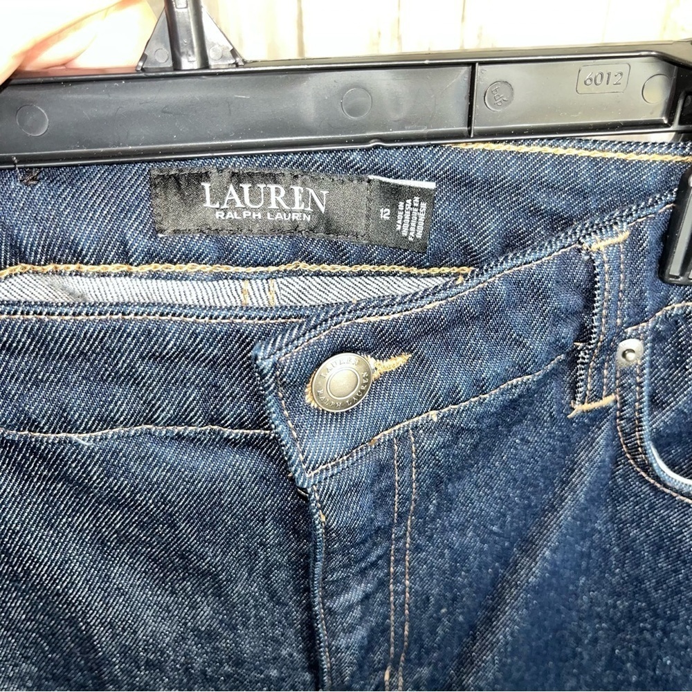 NWT Lauren Ralph Lauren Dark Wash Bootcut Jeans Size 12 Stretch - Picture 5 of 5